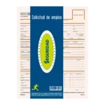 BLOCK SOLICITUD DE EMPLEO CARTA 25HJS 2002 ATADO DE 3 PZAS.