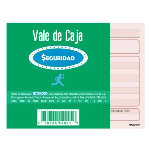 BLOCK VALE DE CAJA 1/4 50HJS 2051 ATADO DE 3 PZAS.