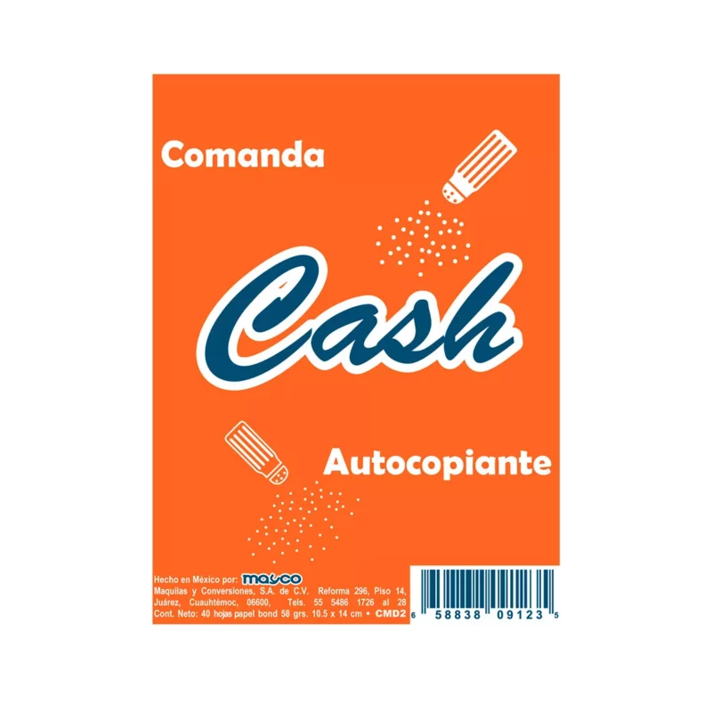 BLOCK COMANDA AUTOCOPIANTE 1/8 40HJS CMD2 ATADO DE 10 PZAS.