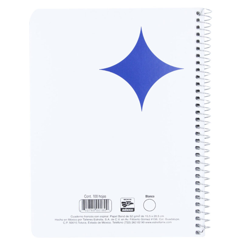 CUADERNO FRANCES 100HJS ESPIRAL BLANCO ATADO DE 7 PZAS. - Imagen 2
