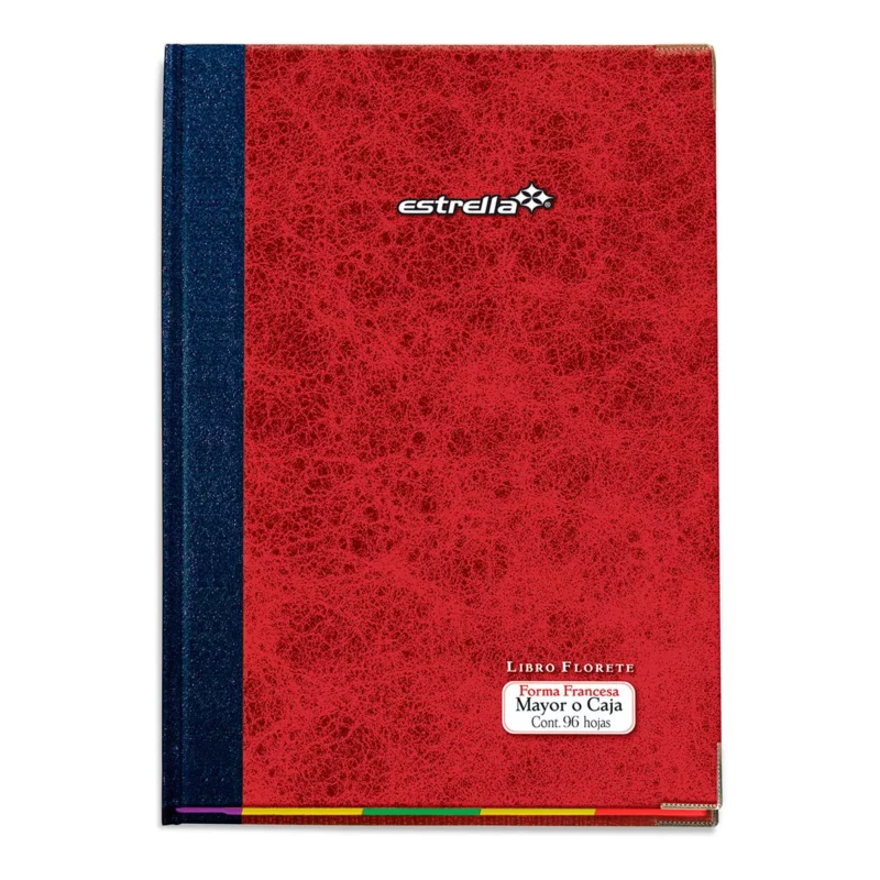 LIBRO FLORETE 96HJS MAYOR O CAJA  0107 ATADO DE 2 PZAS.