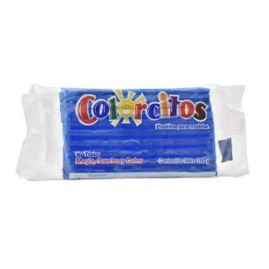PLASTILINA COLORCITOS 180GRS AZUL BRILLANTE ATADO DE 5 PZAS.