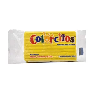 PLASTILINA COLORCITOS 180GRS AMARILLO ATADO DE 5 PZAS.