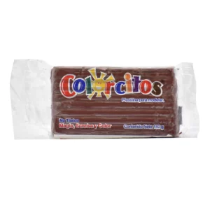 PLASTILINA COLORCITOS 180GRS CAFE ATADO DE 5 PZAS.
