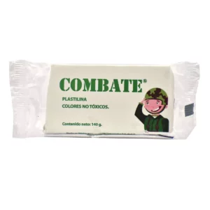 PLASTILINA COMBATE 140GRS BLANCO ATADO DE 5 PZAS.
