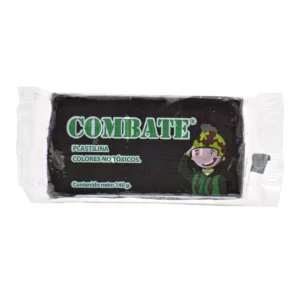PLASTILINA COMBATE 140GRS NEGRO ATADO DE 5 PZAS.