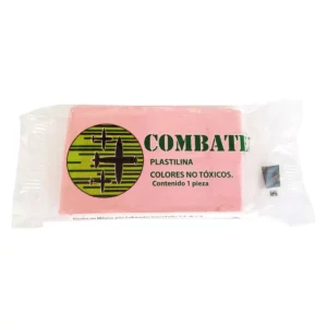 PLASTILINA COMBATE 140GRS ROSA ATADO DE 5 PZAS.