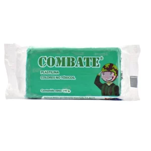 PLASTILINA COMBATE 140GRS VERDE CLARO ATADO DE 5 PZAS.