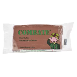 PLASTILINA COMBATE 140GRS CAFE ATADO DE 5 PZAS.