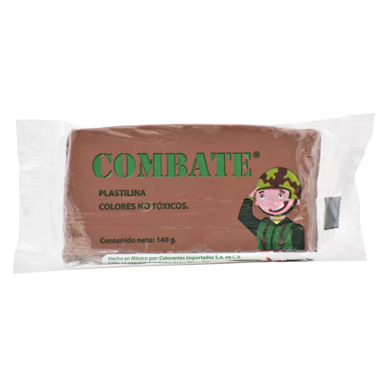 PLASTILINA COMBATE 140GRS CAFE ATADO DE 5 PZAS.