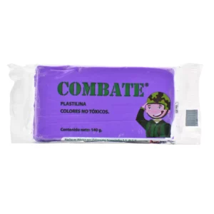 PLASTILINA COMBATE 140GRS VIOLETA ATADO DE 5 PZAS.