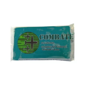 PLASTILINA COMBATE 140GRS AZUL TURQUESA ATADO DE 5 PZAS.