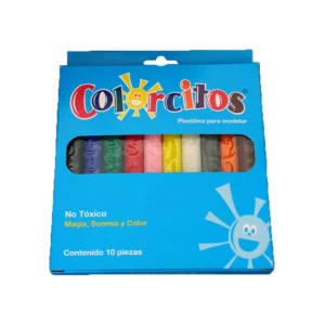 PLASTILINA COLORCITOS C/10 BARRITAS ATADO DE 5 PZAS.