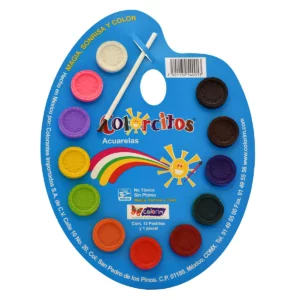 ACUARELA COLORCITOS C/12 COLORES ATADO DE 10 PZAS.