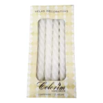 VELA ESPIRAL C/12 BLANCA