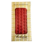 VELA ESPIRAL C/12 ROJO FUERTE