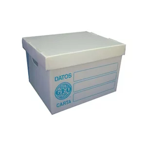 CAJA ARCHIVO MUERTO PLASTICO CARTA 36.5X30X25CMS ATADO DE 2 PZAS.
