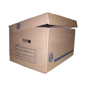 CAJA ARCHIVO MUERTO REGISTRADOR CARTA 50X31X29CMS ATADO DE 2 PZAS.
