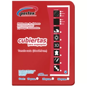 CUBIERTA CARTA LISA 14PTS C/50 ROJO
