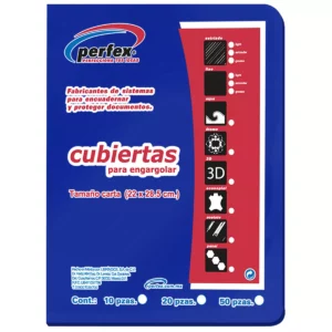 CUBIERTA CARTA LISA 14PTS C/50 AZUL MEDIO