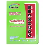 CUBIERTA CARTA ESTRIADA 14PTS C/50 VERDE NEON