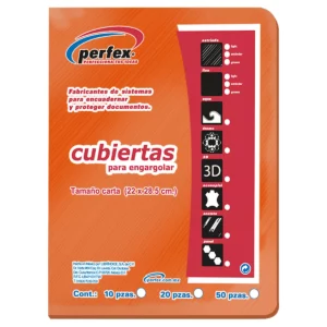 CUBIERTA CARTA ESTRIADA 14PT C/50 NARANJA