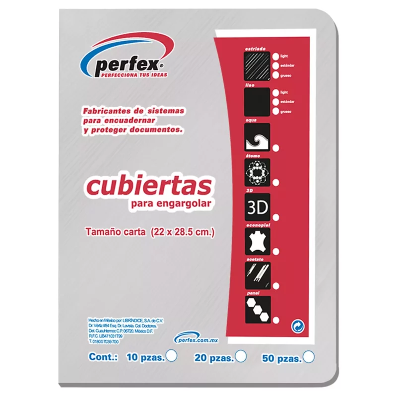CUBIERTA CARTA ESTRIADA 14PT C/50 KRISTAL