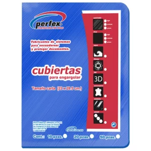 CUBIERTA CARTA ESTRIADA 14PT C/50 AZUL INTENSO