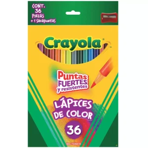 COLORES CRAYOLA C/36 LARGOS 68-4036 ATADO DE 2 PZAS.