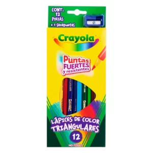 COLORES TRIANGULARES CRAYOLA C/12 684212 ATADO DE 3 PZAS.