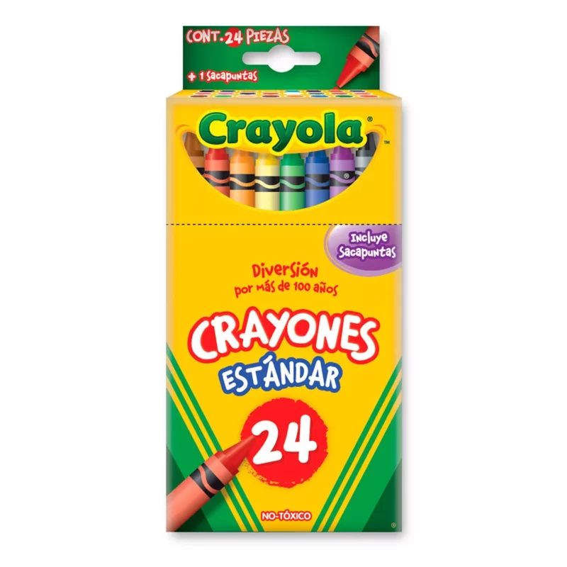 CRAYON ESTANDAR CRAYOLA C/24 52-3024 ATADO DE 3 PZAS.