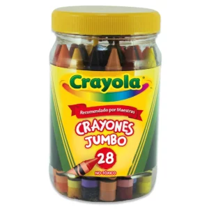 CRAYON JUMBO REDONDO C/28 52-0328 ATADO DE 2 PZAS.