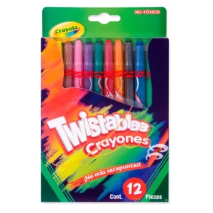CRAYON TWISTABLES CRAYOLA C/12 52-0784 . ATADO DE 2 PZAS.