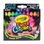 CRAYON FIESTA DE COLORES C/10 52-4534 ATADO DE 2 PZAS.