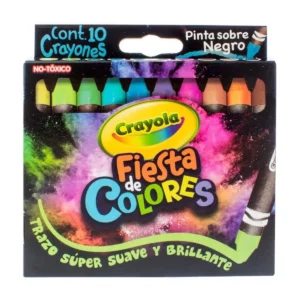 CRAYON FIESTA DE COLORES C/10 52-4534 ATADO DE 2 PZAS.