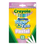 PLUMON DELGADO LAVABLE C/12 PASTEL SUPER TIPS ATADO DE 2 PZAS.