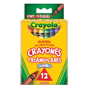 CRAYON TRIANGULAR JUMBO C/12 52-4312 ATADO DE 3 PZAS.