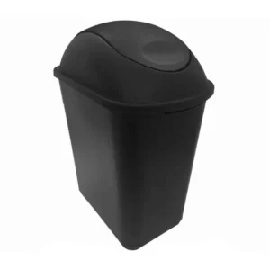 CESTO RECTANGULAR CON TAPA 26LTS 8875 NEGRO