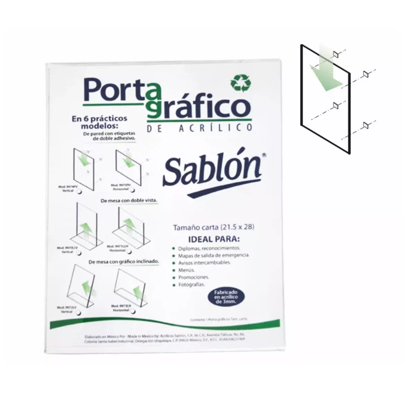 PORTAGRAFICO CARTA VERTICAL PARED 9974PV