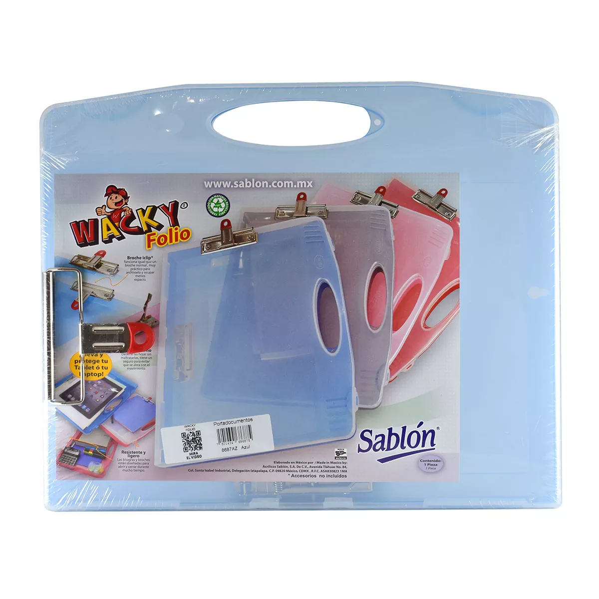 PORTADOCUMENTOS C/BROCHE 8687 AZUL