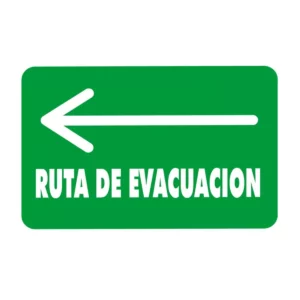 SEÑAL 7938F RUTA EVACUACION F/IZQUIERDA ATADO DE 2 PZAS.