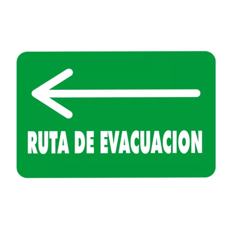 SEÑAL 7938F RUTA EVACUACION F/IZQUIERDA ATADO DE 2 PZAS.