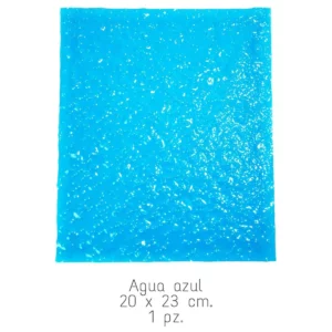 MAQUETA AGUA AZUL 20X23CM ATADO DE 2 PZAS.