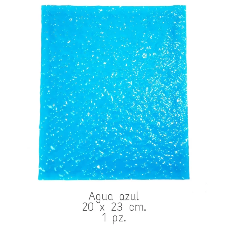 MAQUETA AGUA AZUL 20X23CM ATADO DE 2 PZAS.