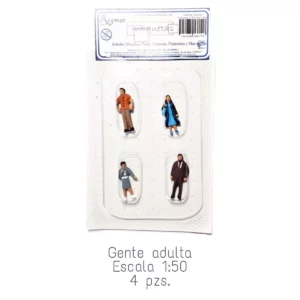 MAQUETA GENTE ADULTA C/4 ESCALA 1:50 ATADO DE 2 PZAS.