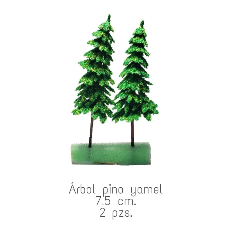 MAQUETA PINO YAMEL C/2 DE 7.5CM ATADO DE 2 PZAS.