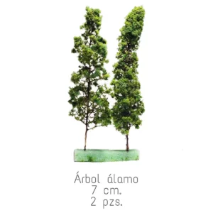MAQUETA ARBOL ROBLE VERDE 7.5CM ATADO DE 2 PZAS.