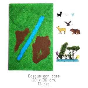 MAQUETA PAQUETE BOSQUE BASE 20X30CM ATADO DE 2 PZAS.
