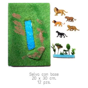MAQUETA PAQUETE SELVA BASE 20X30CM ATADO DE 2 PZAS.