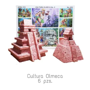 MAQUETA PIRAMIDE DE UNICEL OLMECA 142 ATADO DE 2 PZAS.